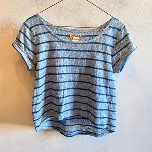 Stripped, cropped t-shirt